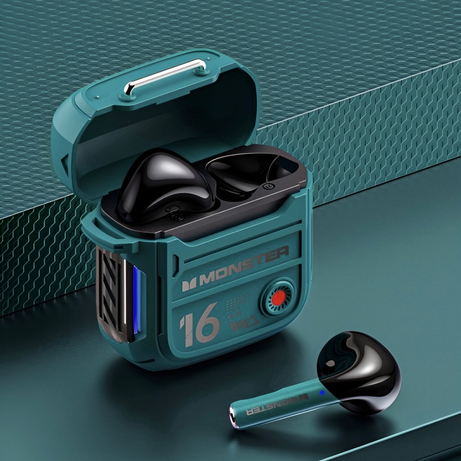 MONSTER AIRMARS XKT16 ワイヤレスゲーミングヘッドセット Monster XKT16 Bluetooth 5.3 Earphones Mechanical Design